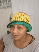 Crochet By Niki Crochet Jamaican Inspired 100% Cotton Mesh Bucket Hat