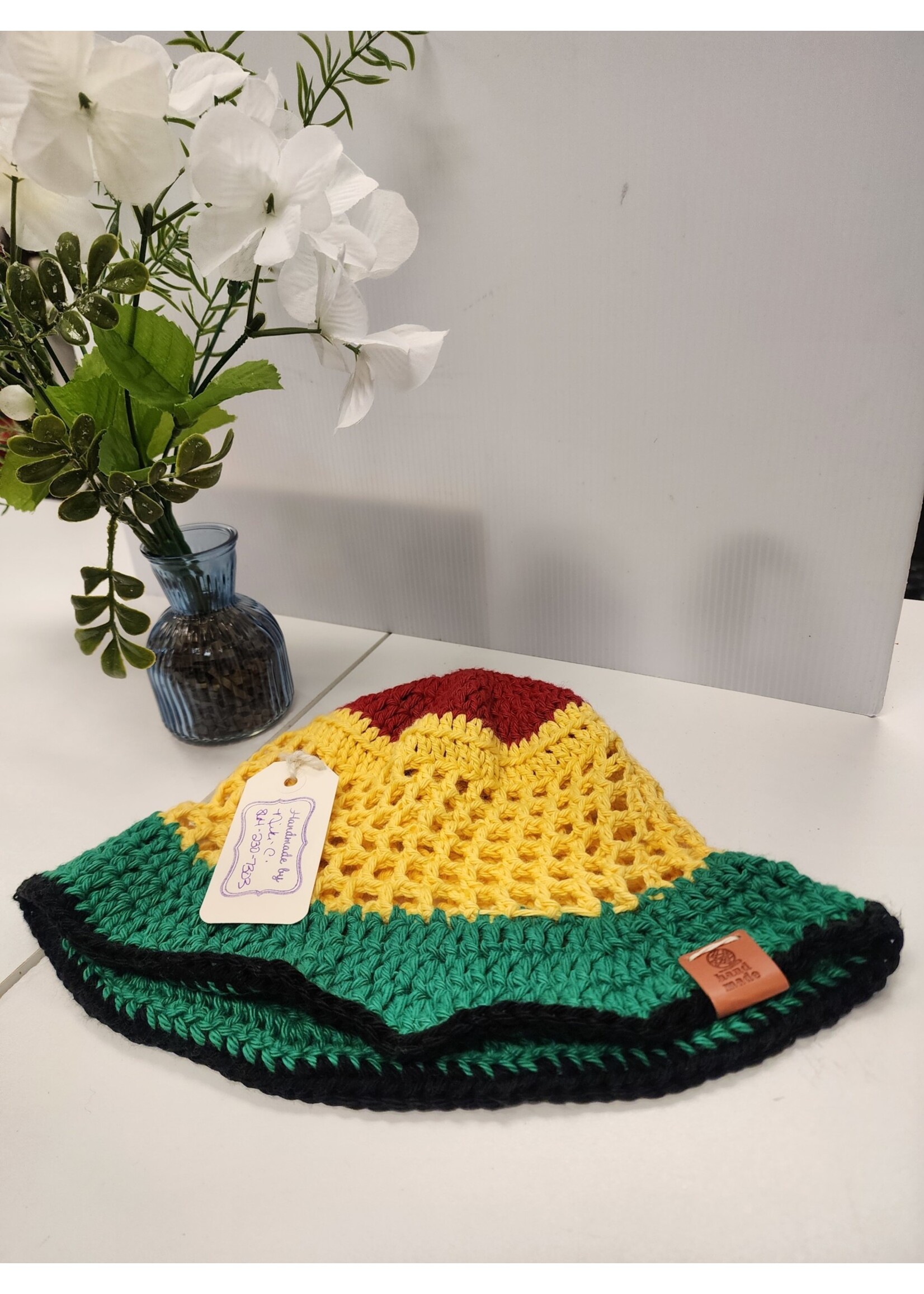 Crochet By Niki Crochet Jamaican Inspired 100% Cotton Mesh Bucket Hat