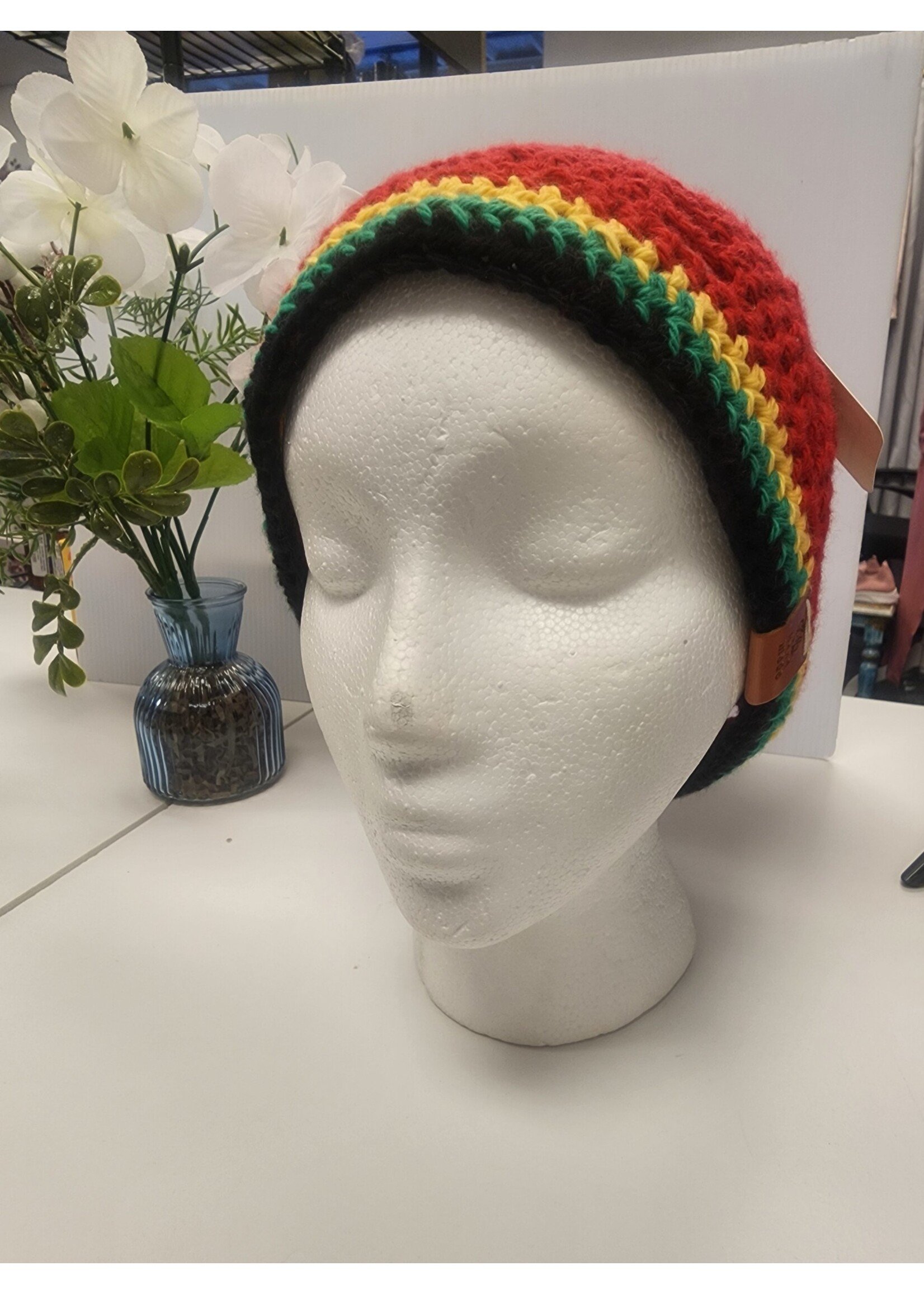 Crochet By Niki Crochet (RED)100% Cotton Jamaican Inspired Slouchy Beanie