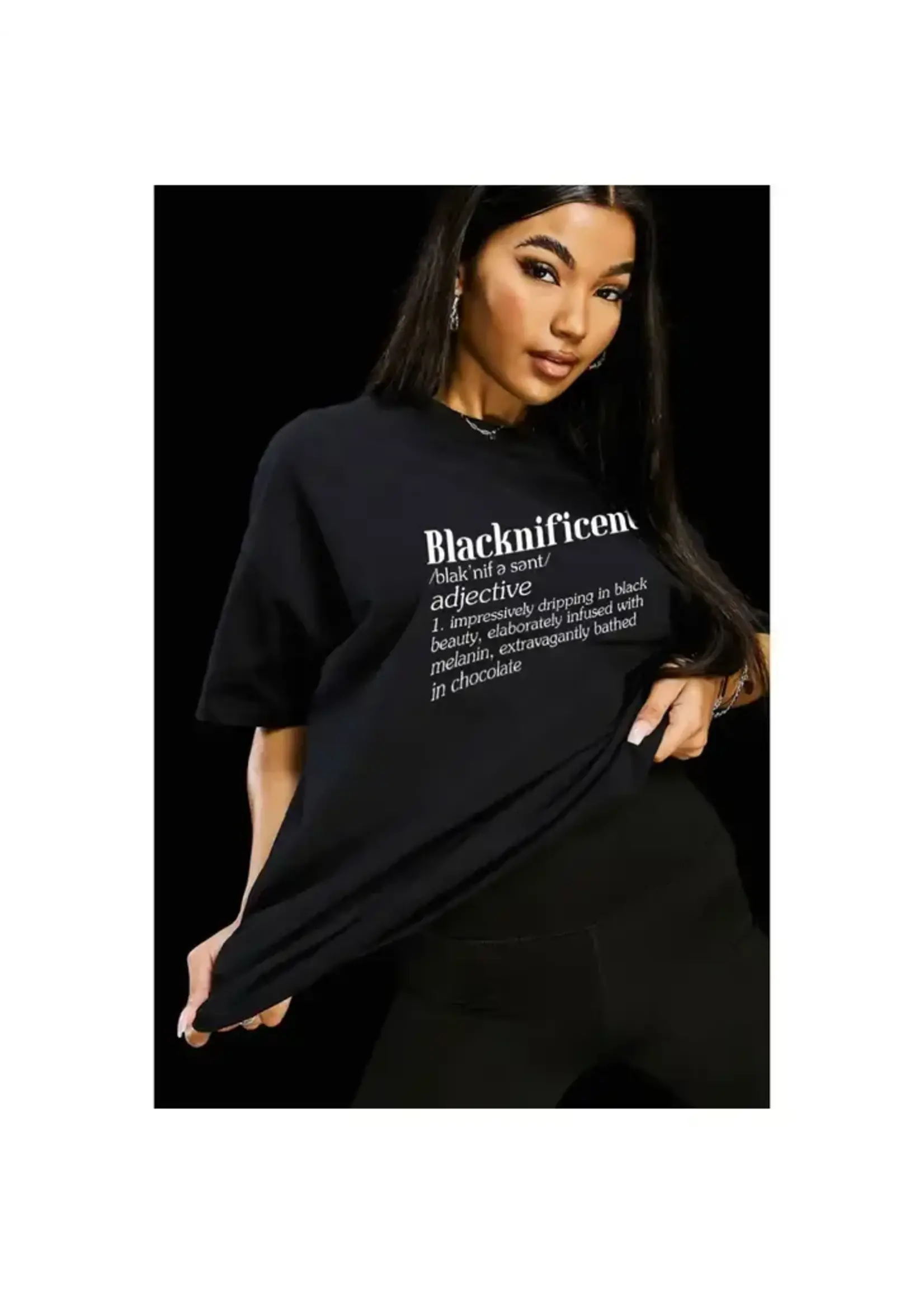 NoBrand Blacknificent Graphic Women Tee