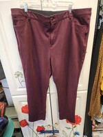 Ava & Viv Ava & Viv Burgundy Ankle Pants Women's Plus Size (22) (Pre-owned)