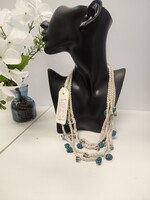 Crochet By Niki Crochet Cotton Multiple Chains Necklace w/ Bead Accents