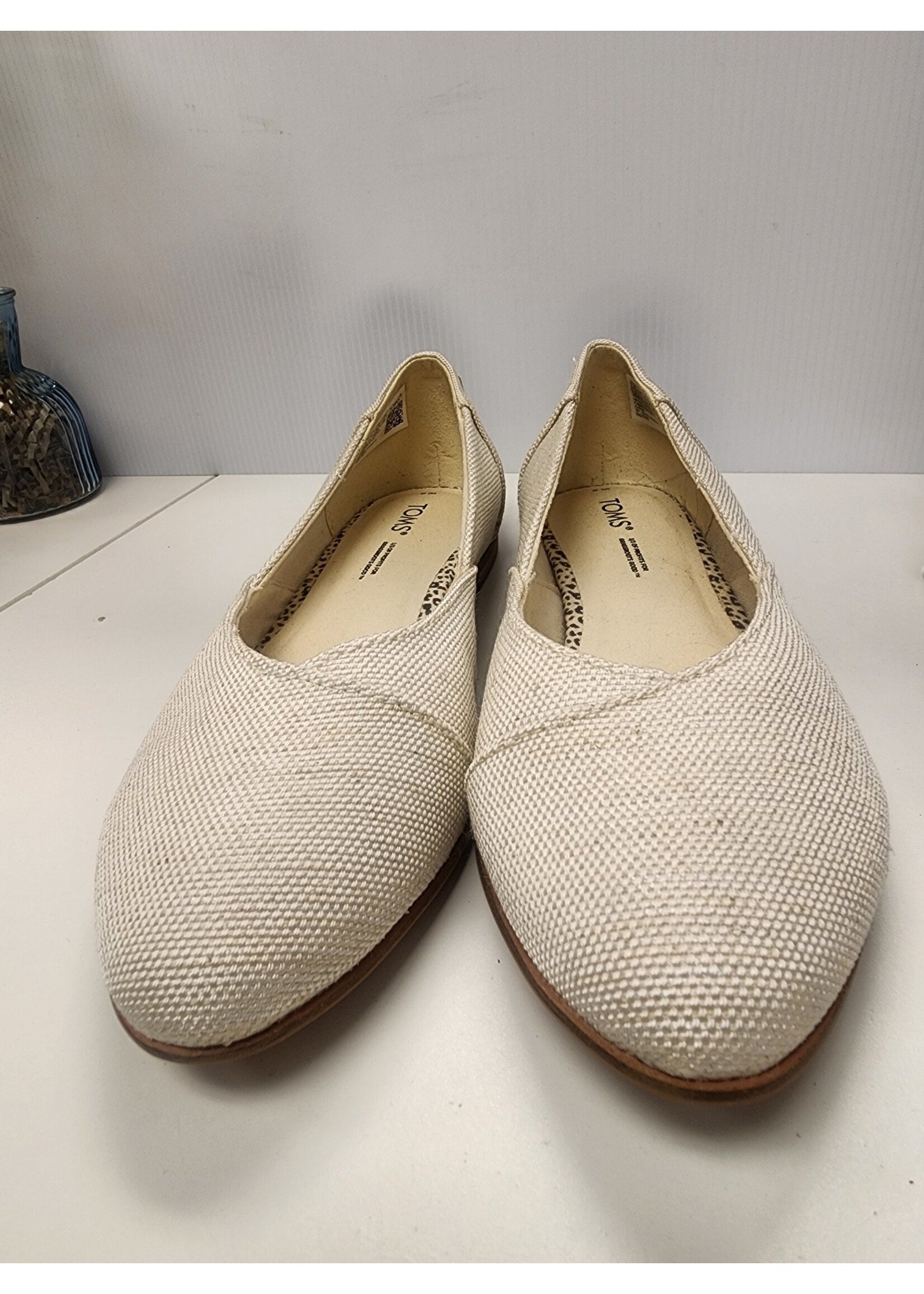 Tom's Tom's Natural Melange Woven Jutti Neat Flats (8M) Like New