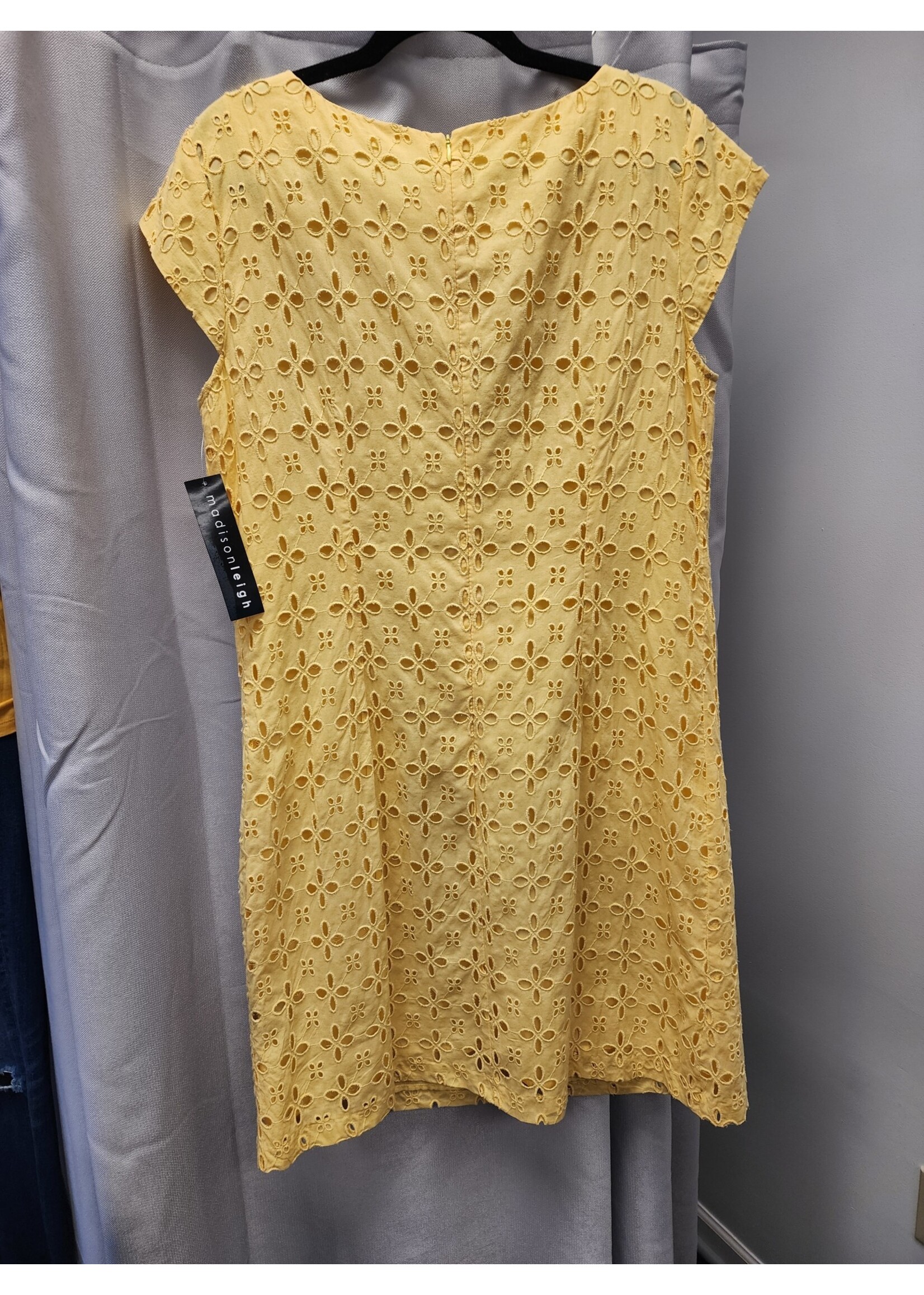 Madison Leigh Madisonleigh Yellow Eyelet Dress (12) NWT