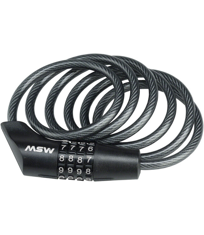 MSW CLK-110 Combination Cable Lock, 10mm x 6'