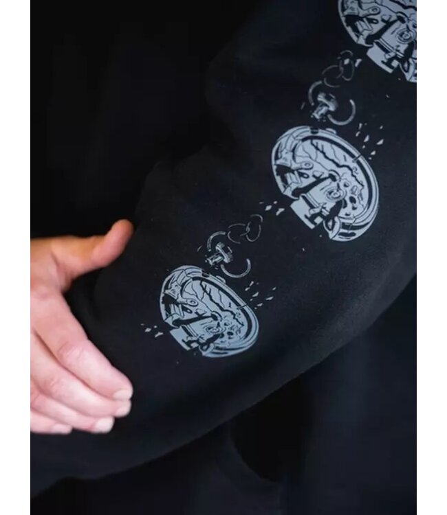 LINE SKI & DESTROY HOODIE BLACK/PURPLE