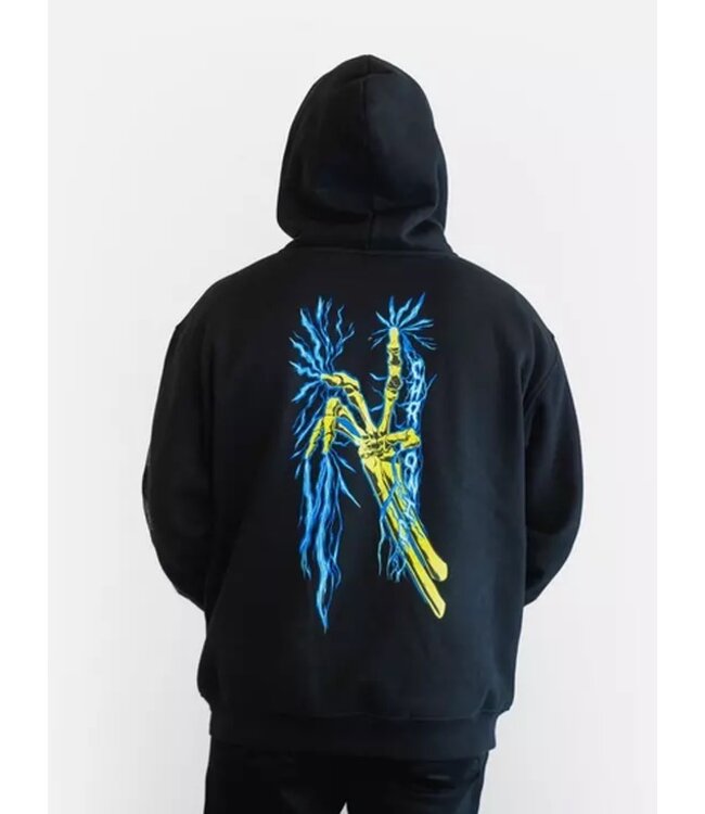 LINE SKI & DESTROY HOODIE BLACK/PURPLE