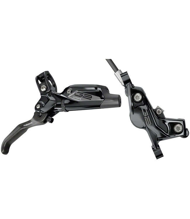 SRAM SRAM G2 Ultimate Disc Brake and Lever - Hydraulic, Post Mount, Carbon Lever, Titanium Hardware, Gloss Black, A2