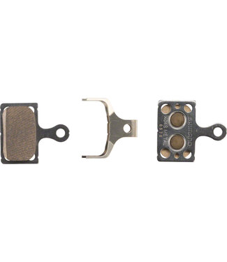 SHIMANO K04S-MX Disc Brake Pads and Springs - Metal Compound, Stainless Steel Back Plate, Pair