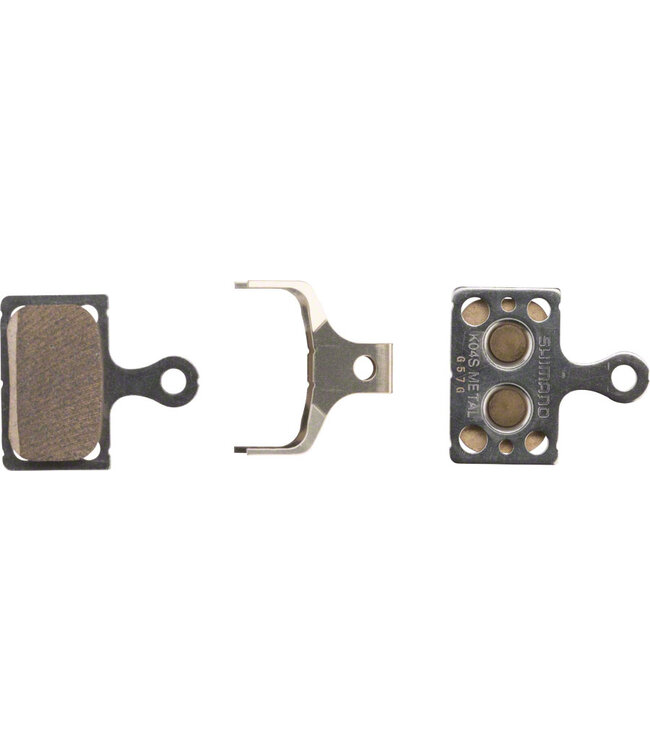 SHIMANO K04S-MX Disc Brake Pads and Springs - Metal Compound, Stainless Steel Back Plate, Pair
