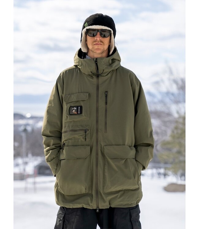 UTILITY 2L INSULATED JACKET OLIVE 2025 - Slope Style Ski + Bike UTILITY 2L INSULATED JACKET OLIVE 2025 - Slope Style Ski + Bike