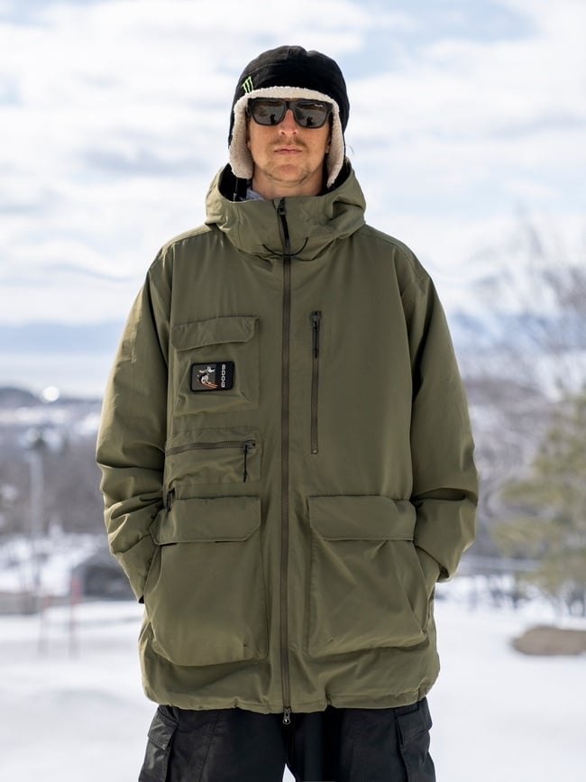 UTILITY 2L INSULATED JACKET OLIVE 2025 - Slope Style Ski + Bike UTILITY 2L INSULATED JACKET OLIVE 2025 - Slope Style Ski + Bike