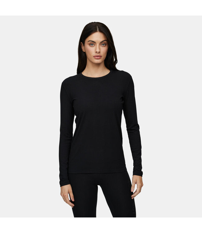 LE BENT WOMENS CORE MIDWEIGHT CREW BLACK