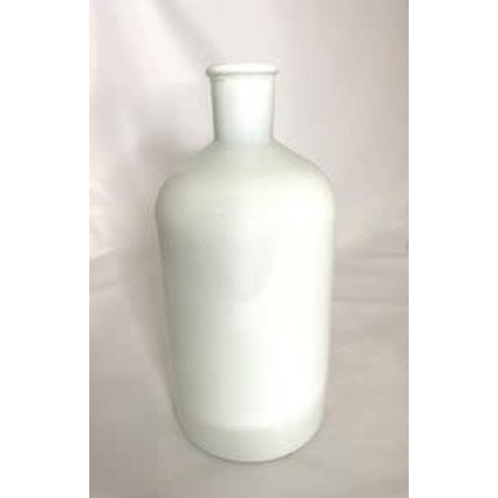 White Bottleneck Vase 11"