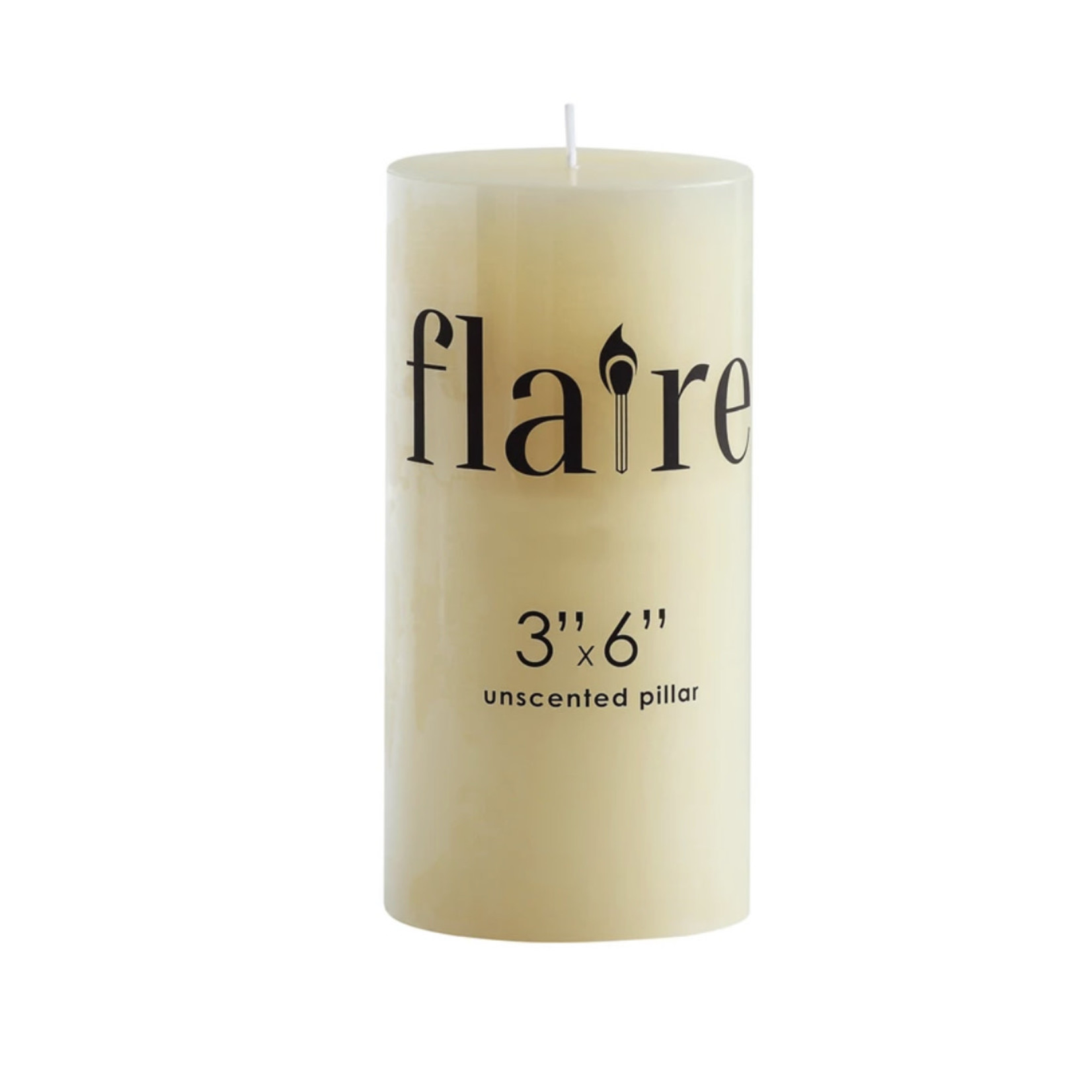 3"x6" Unscented Pillar Candle