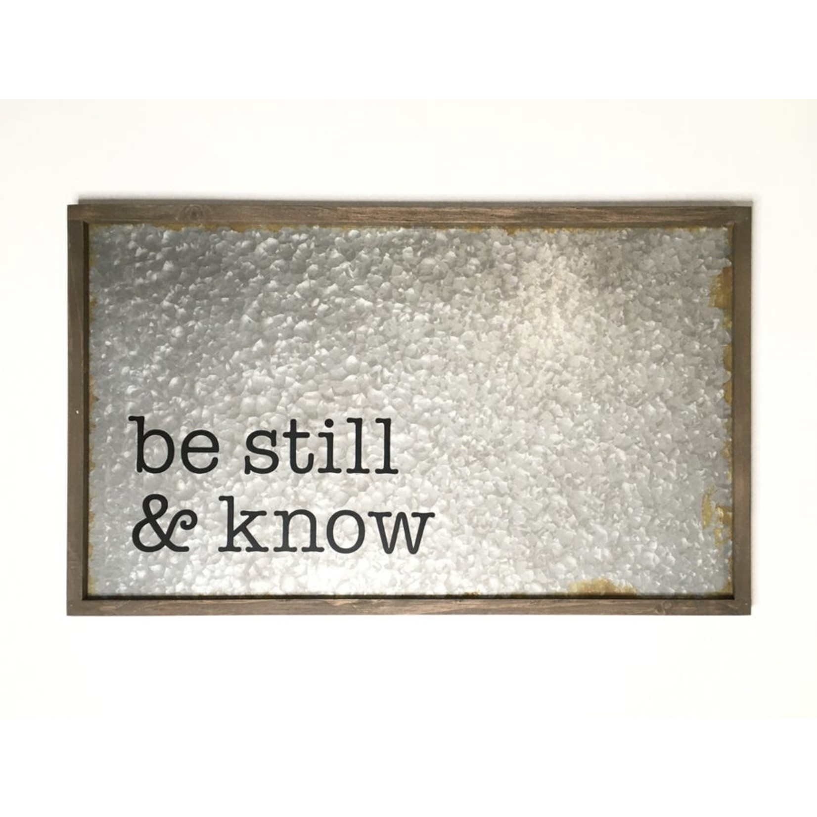 "Be Still & Know" Lg Metal Wall Art