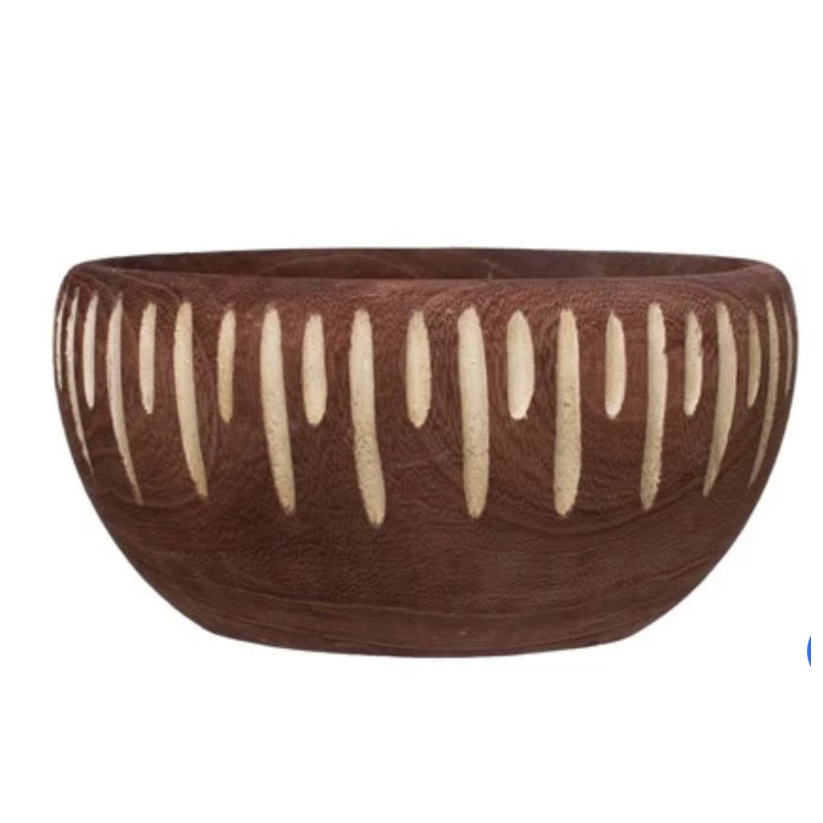 Decorative Carved Paulownia Wood Bowl