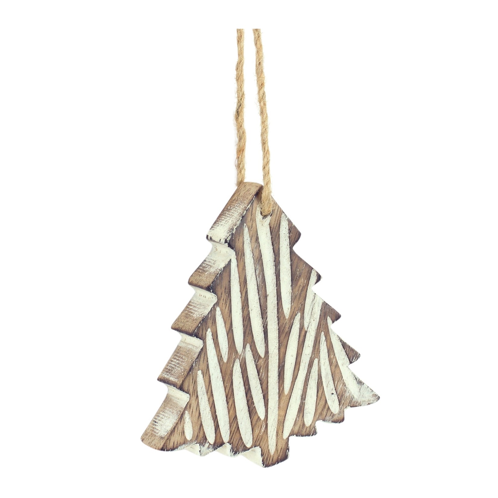 4" Wood Tree Ornament