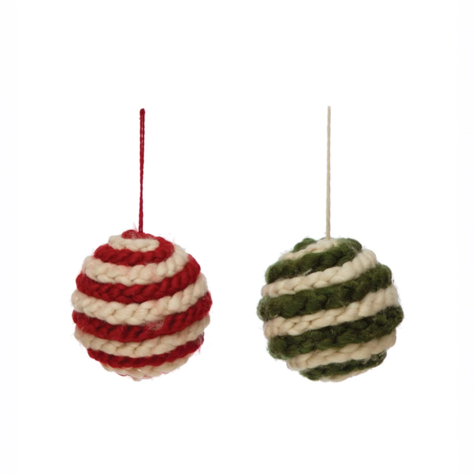 Round Crocheted Fabric Ball Ornament