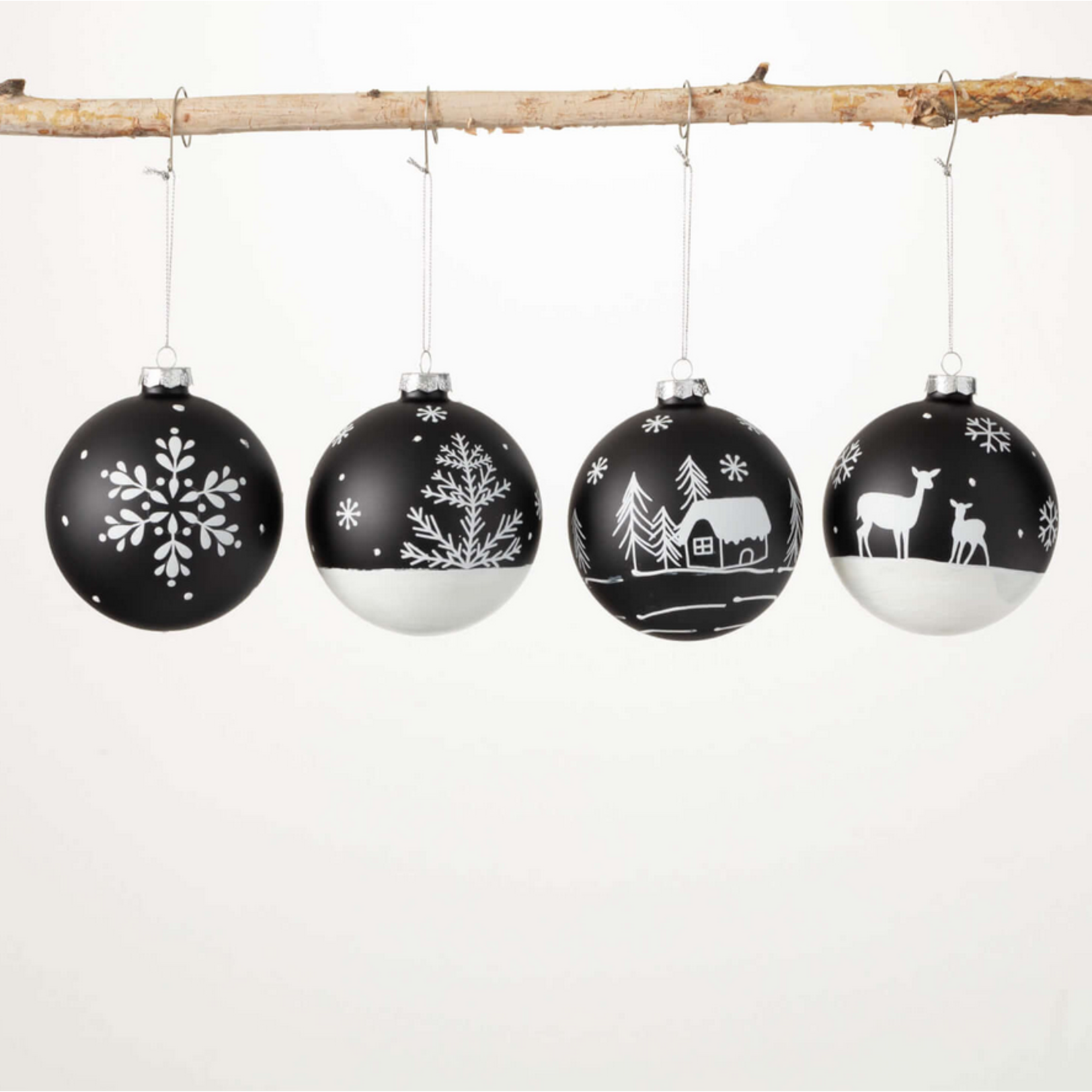 Black & White Ball Ornament