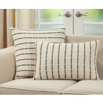 Corded Pillow, Cream & Red