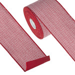 Red & White Tweed 1 FT Ribbon