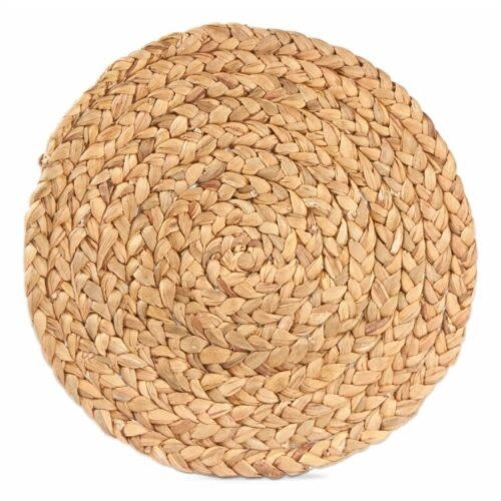 Round Braided Water Hyacinth Placemat 15”