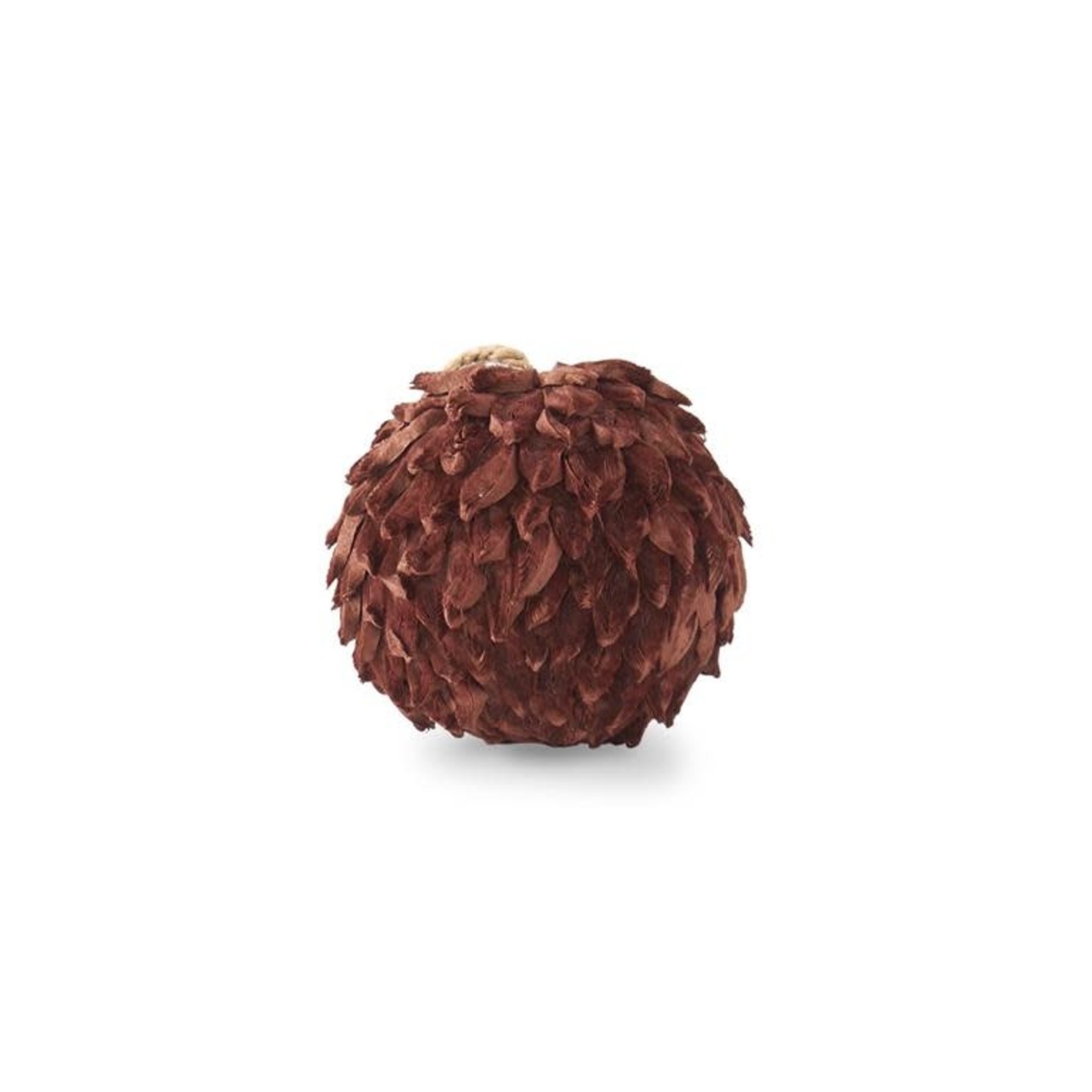 4" Burgandy Petal Leaf Ball