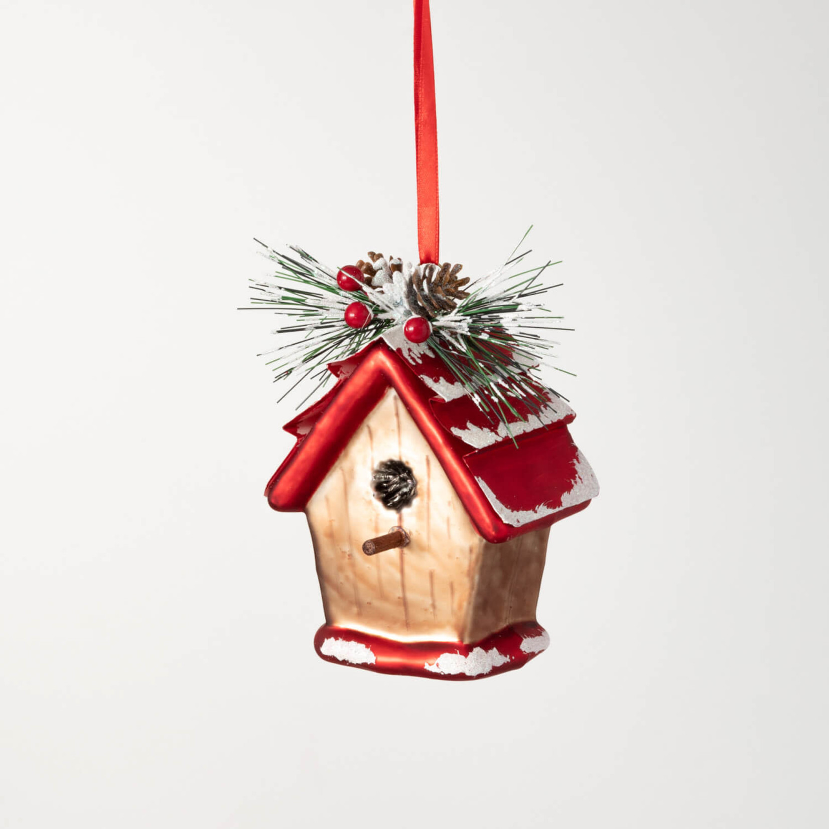 Bird House Ornament 3.5"x2.5"x5"