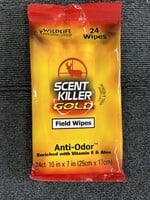 WILDLIFE RESEARCH SCENT KILLER GOLD FIELD WIPES