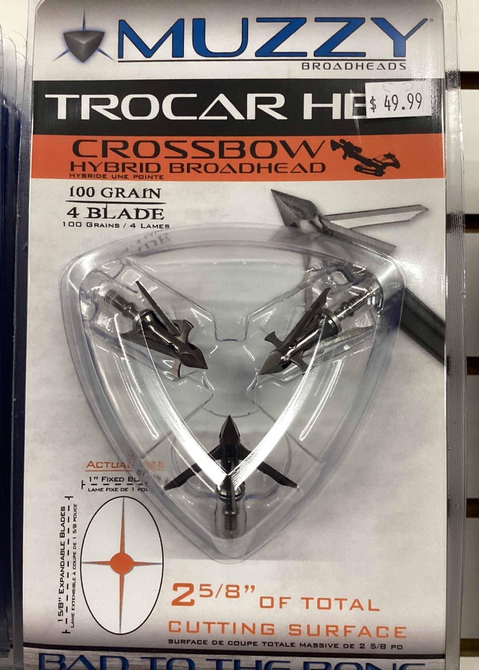 MUZZY MUZZY TROCAR HBX XBOW 100GR 4BL