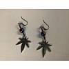 By, Jenny By, Jenny-Rainbow Hematite Earrings  (Silver Leaf)