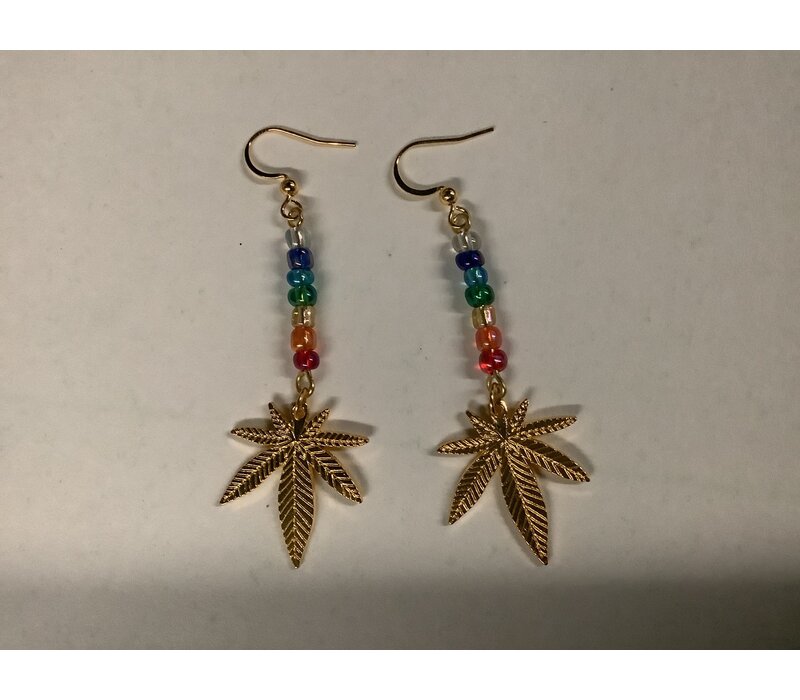 By, Jenny-CHAKRA Earrings (Gold Leaf)