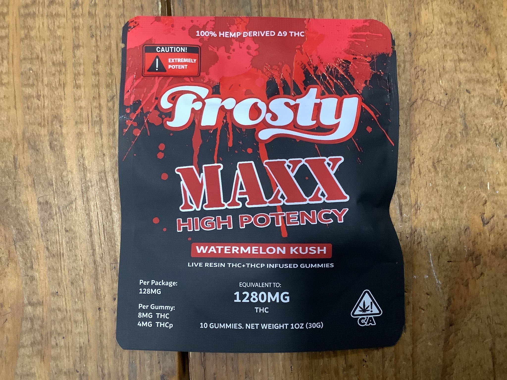 FROSTY Frosty MAXX D9 + THCp 1280mg Gummies ~ Watermelon Kush