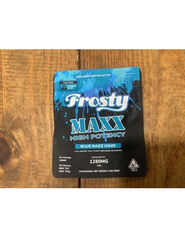 FROSTY Frosty MAXX D9 + THCp 1280mg Gummies ~ Blue Razz Haze