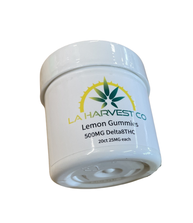 (LAH) Lemon D8 Gummies 25mg (20ct) - 500mg