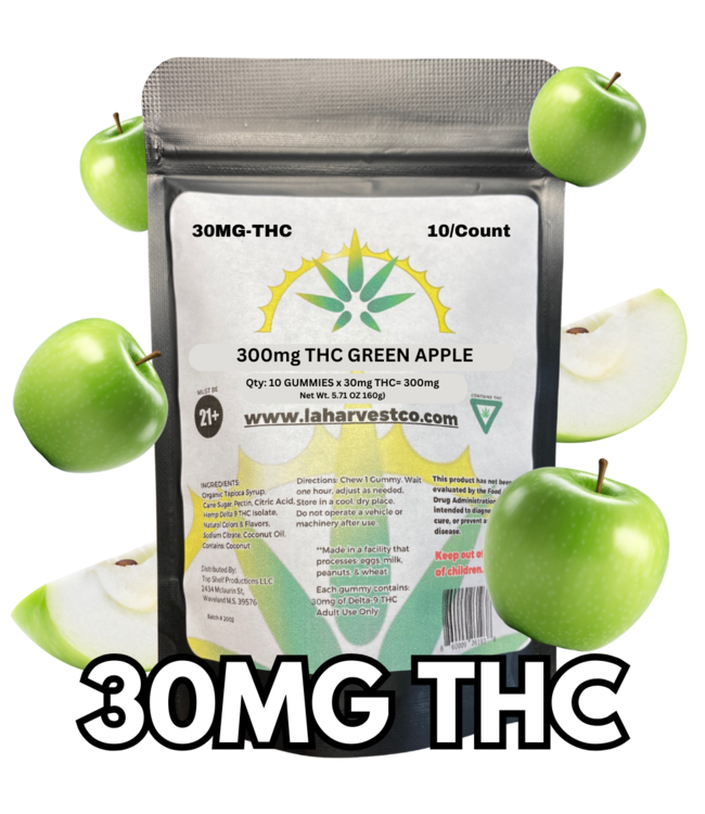 LAH-Green Apple (30mg) 300MG ∆ 9 (10 Count)