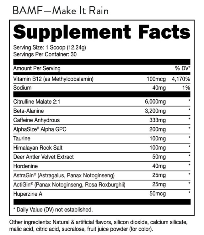 Bucked Up BAMF Nootropic Pre-Workout