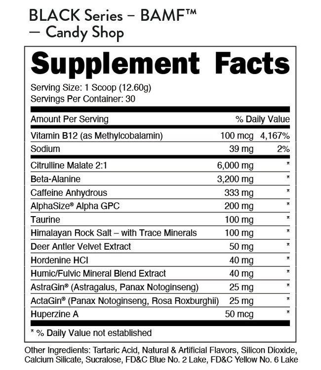 Bucked Up BAMF Black Nootropic Pre-Workout
