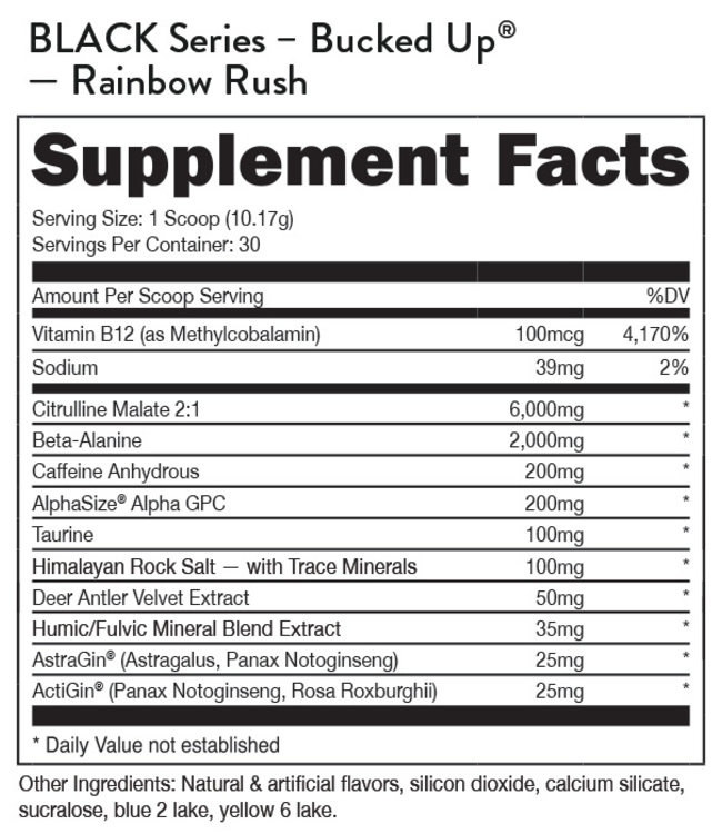 Bucked Up Black Pre-Workout