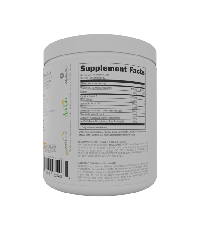 Bucked Up Non-Stimulant Pre-Workout