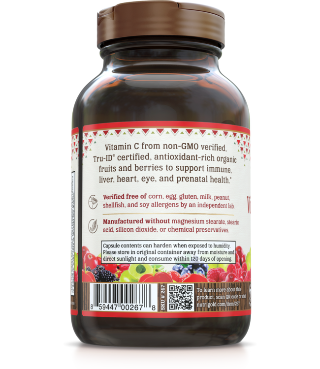 NutriGold Vitamin C Gold 240mg 90 Capsules Super Nutrition
