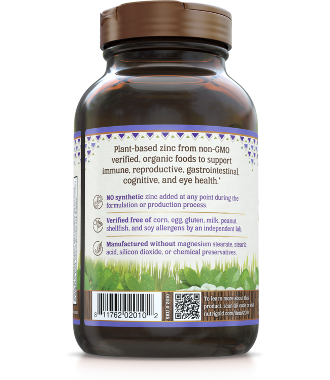NutriGold Zinc Gold 15mg 60 Capsules Super Nutrition