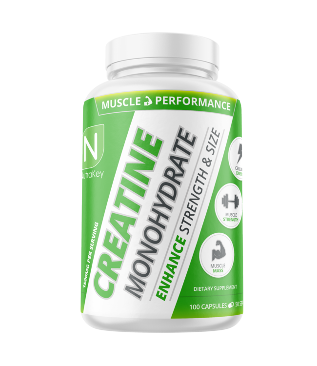NutraKey Creatine Monohydrate 100 Capsules