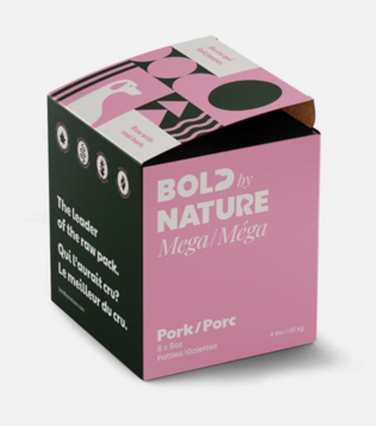 Bold by Nature Bold by Nature - Mega - Patties - Pork - 4lbs
