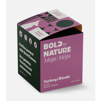 Bold by Nature Bold by Nature - Mega - Patties - Turkey - 4lbs