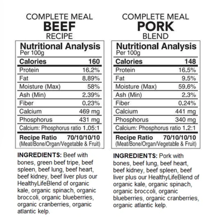 Back2Raw Back2Raw - Complete - Beef & Pork Combo - 12lbs