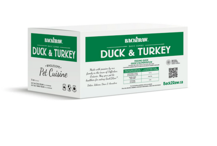 Back2Raw Back2Raw - Basic - Turkey & Duck Combo - 12lbs