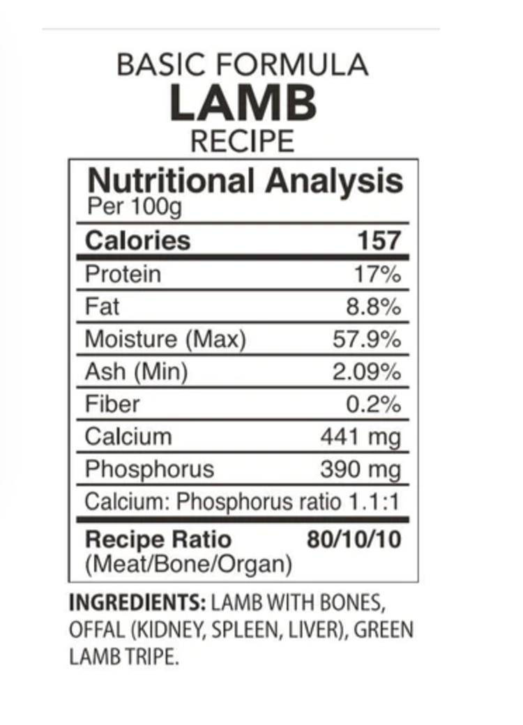 Back2Raw Back2Raw - Basic - Lamb - 12lbs