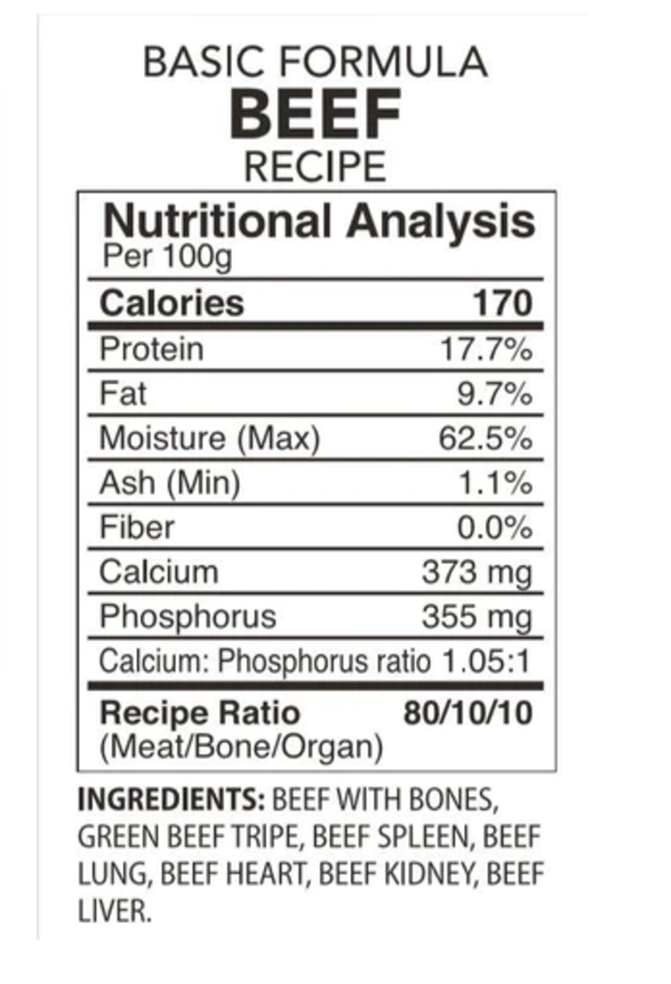Back2Raw Back2Raw - Basic - Beef - 12lbs